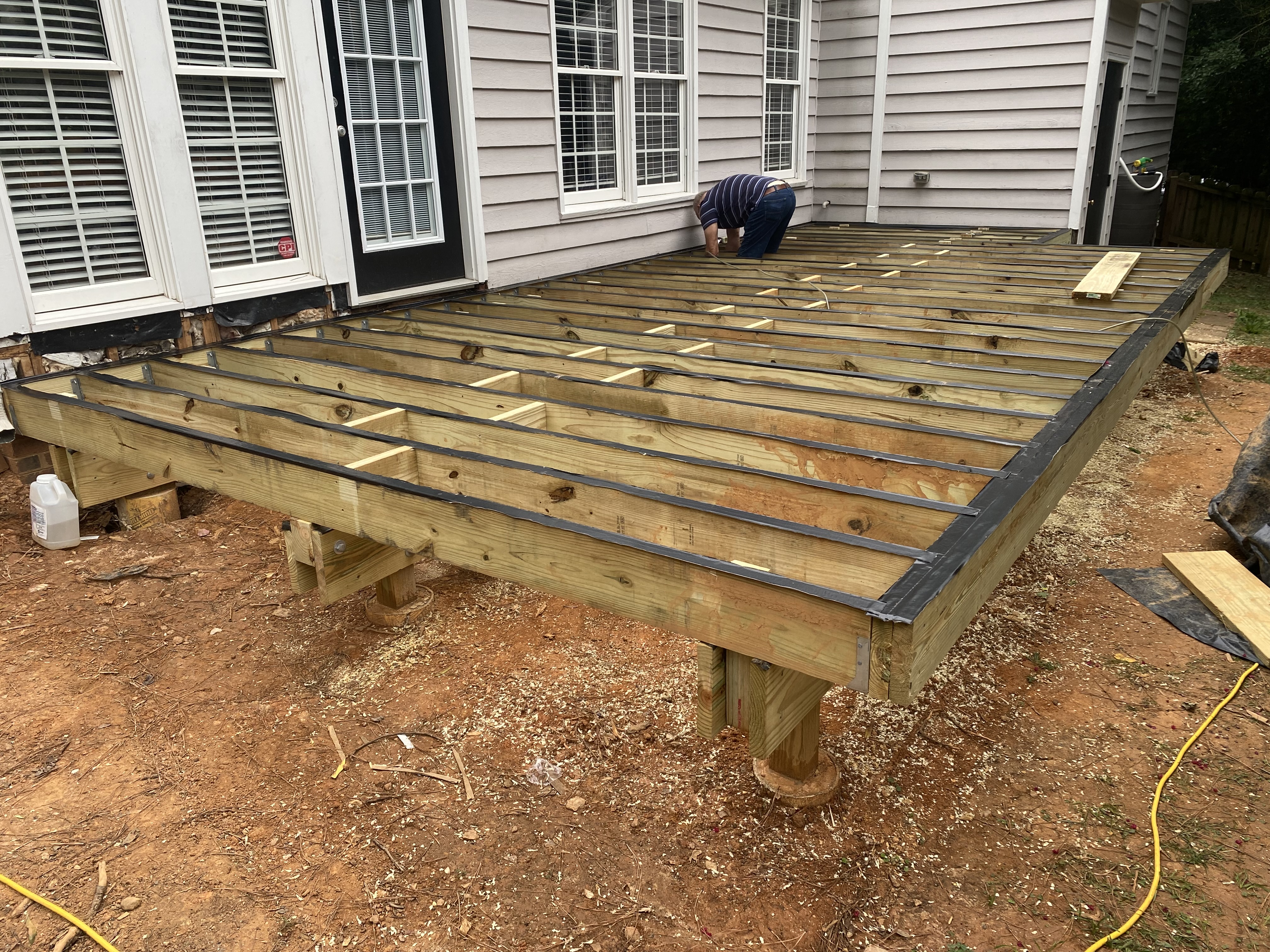 Deck before rebuild by His Handy Hands in Raleigh NC