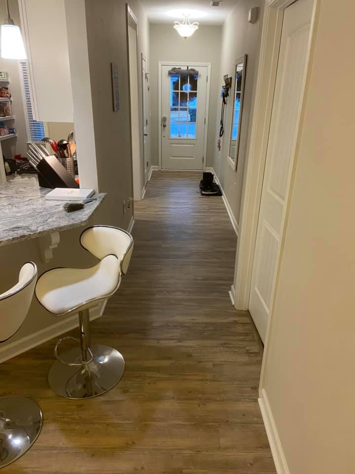 Finished floor installation by His Handy Hands handyman services