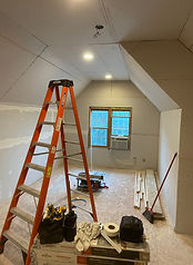 Drywall installation and finishing in progress by His Handy Hands in Raleigh NC