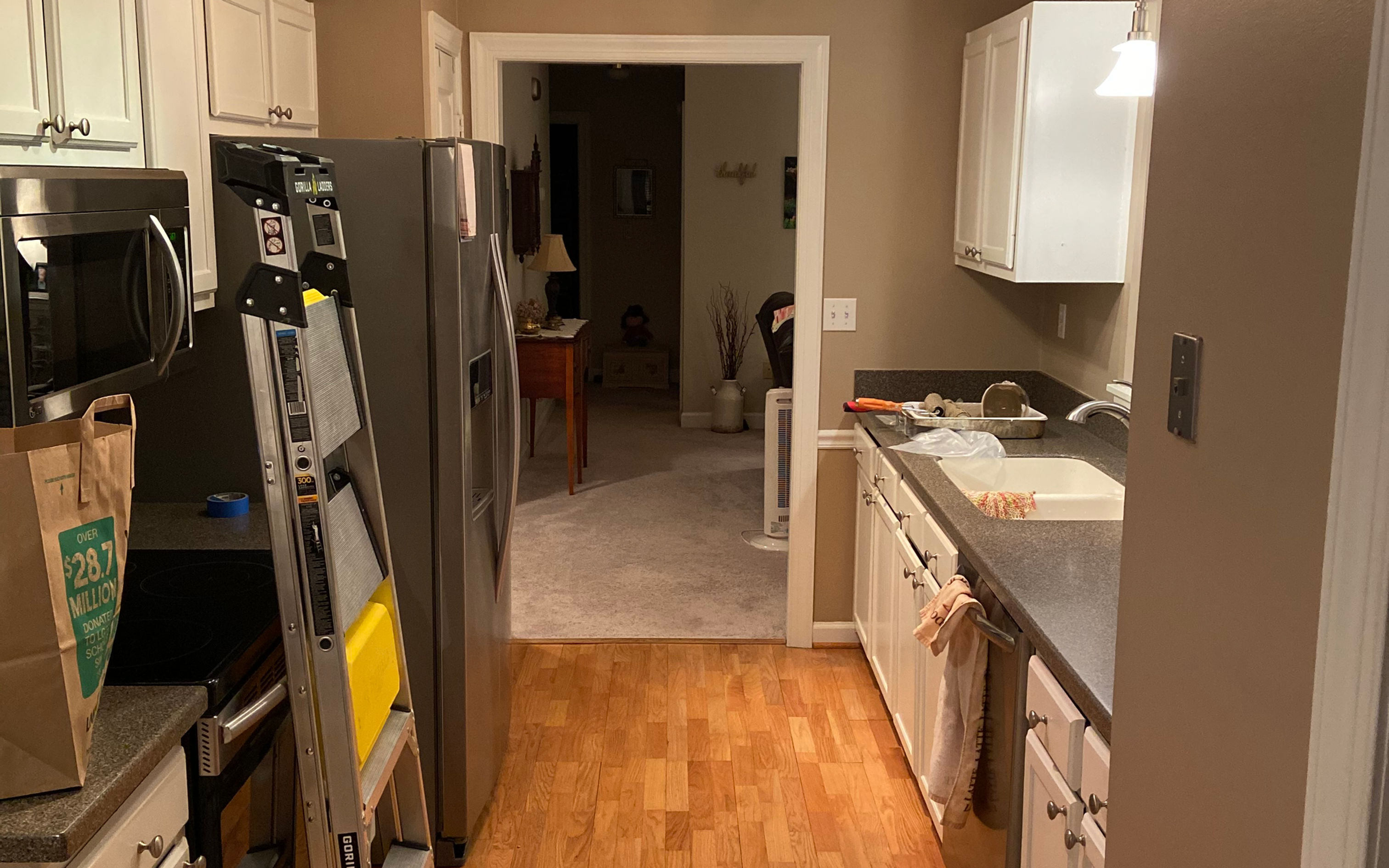 Kitchen before interior painting by His Handy Hands in Cary NC