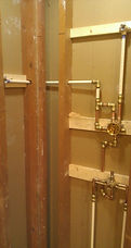 Shower plumbing rough-in work by His Handy Hands plumber in Raleigh NC